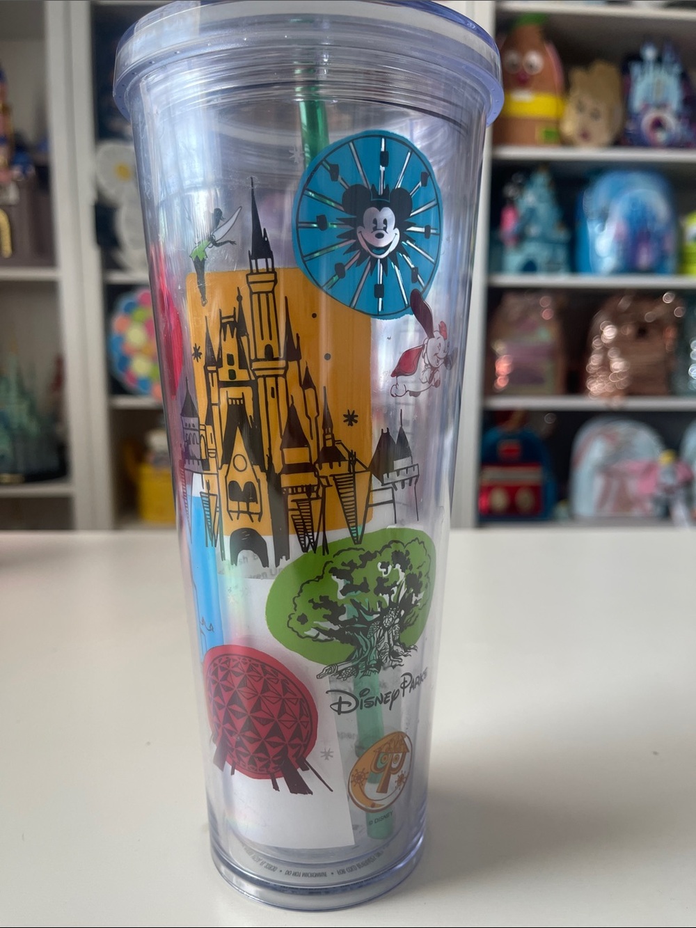 Disney world  Multicolor Parks Icon Travel Tumbler with Straw